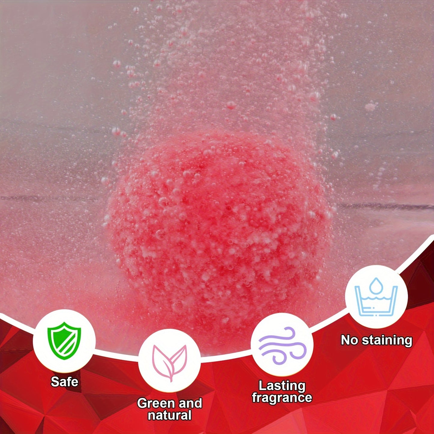 Bombas de baño con aroma a rosas