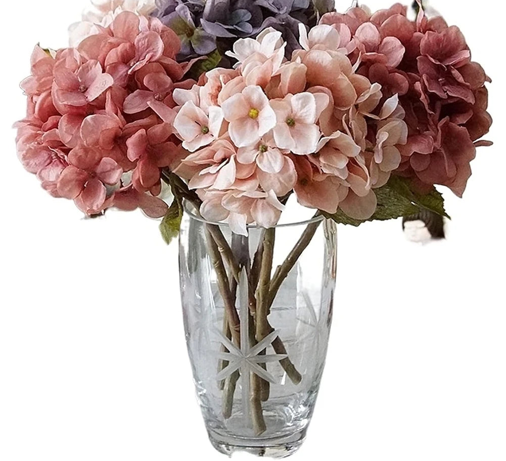 Hortensia Artificial Pequeña Rama Flor de Seda