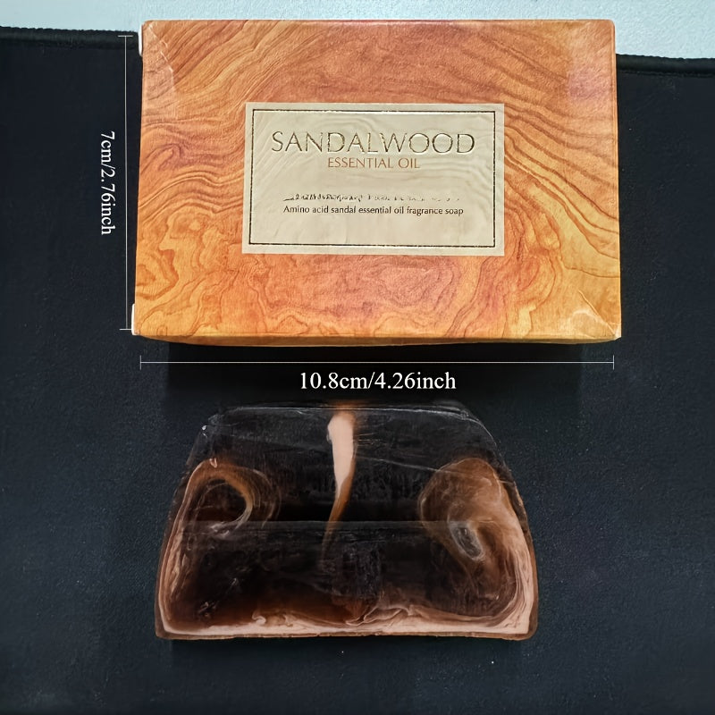 Jabón de aceite esencial de madera de agar y sándalo - Hecho a mano, lavado corporal y facial hidratante para todo tipo de piel, sin parabenos