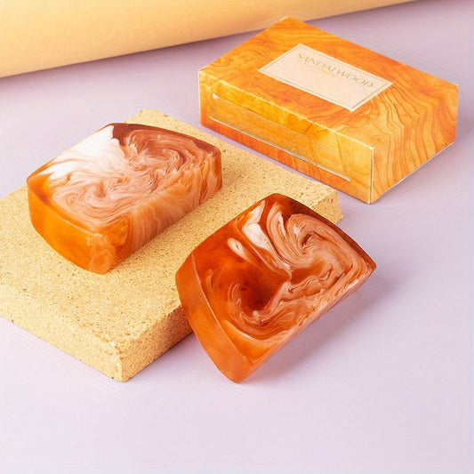 Jabón de aceite esencial de madera de agar y sándalo - Hecho a mano, lavado corporal y facial hidratante para todo tipo de piel, sin parabenos