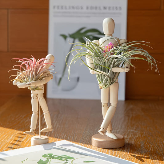 Soporte de planta de aire modelo de junta de madera