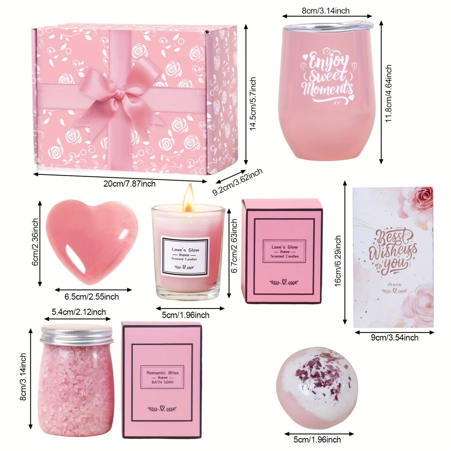 Regalos únicos de SPA para ella que lo tiene todo, ideas de regalos que incluyen taza, bomba de baño, sales de baño, velas, jabón.
