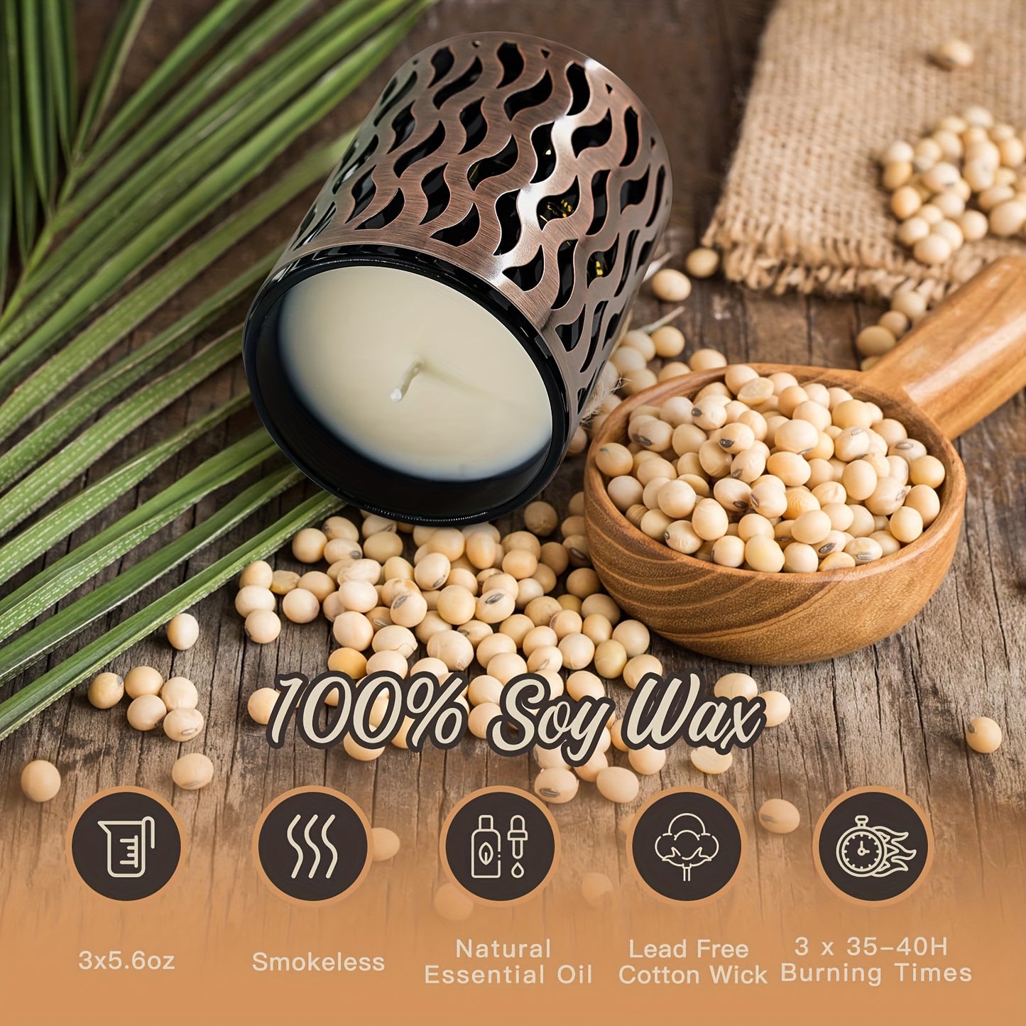 120-hour black soy candles