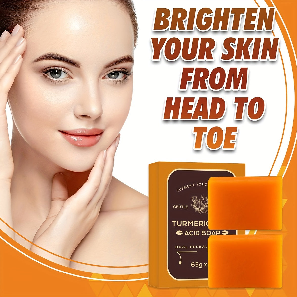 Jabón de cúrcuma hecho a mano Exfoliante para cara y cuerpo