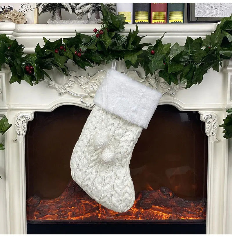 Media de Navidad de felpa