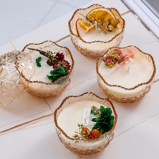 Vela de cera de soja y aceites de fragancia