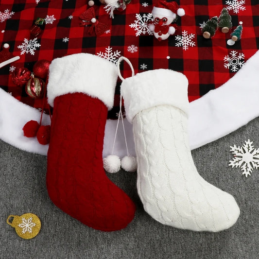 Media de Navidad de felpa