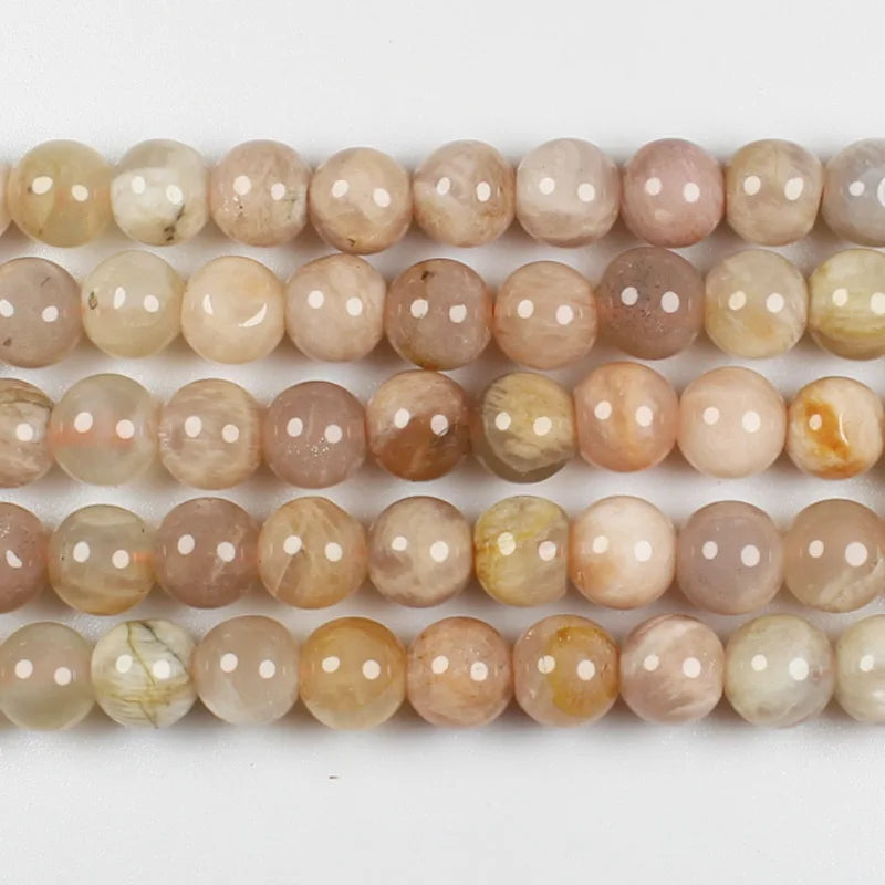 Cuentas redondas de piedra solar
