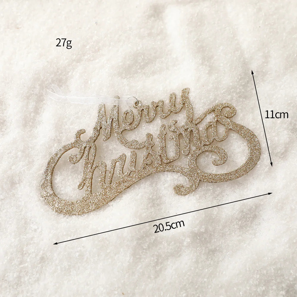 Decoración de árbol de Navidad de lentejuelas con purpurina