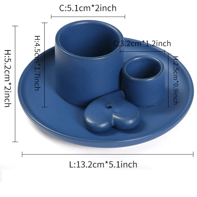 Juego de quemadores de incienso de cerámica de 1 pieza - multifuncional