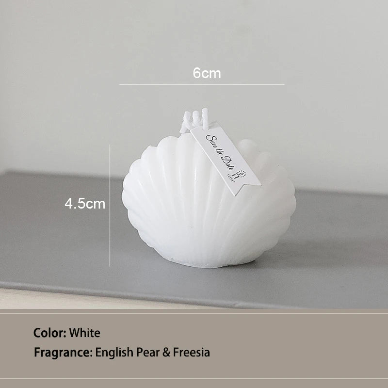 Velas aromáticas perfumadas en forma de concha Velas de cera de soja natural