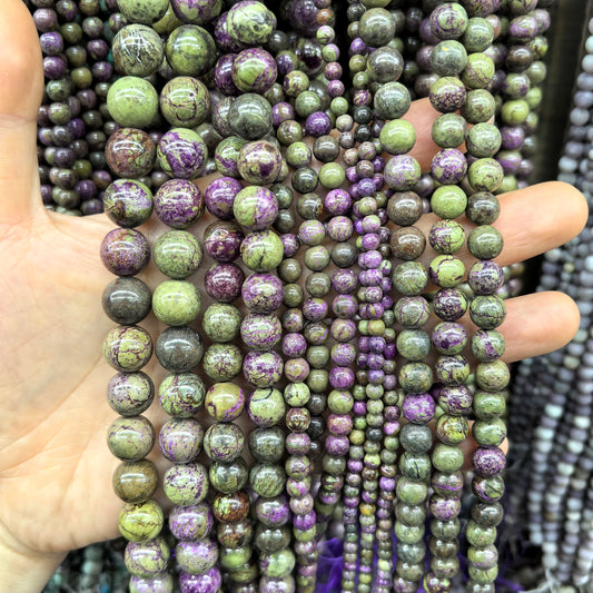 Cuentas redondas pulidas a mano