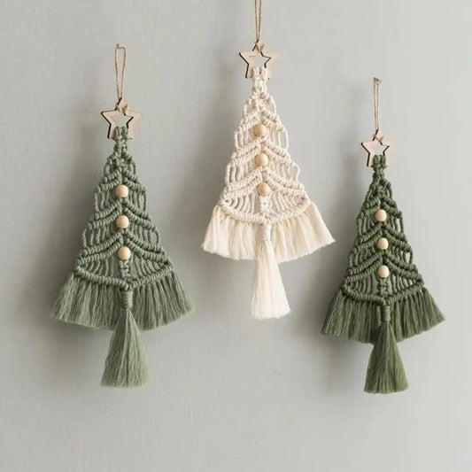 Árbol de Navidad Colgante Tejido Macramé