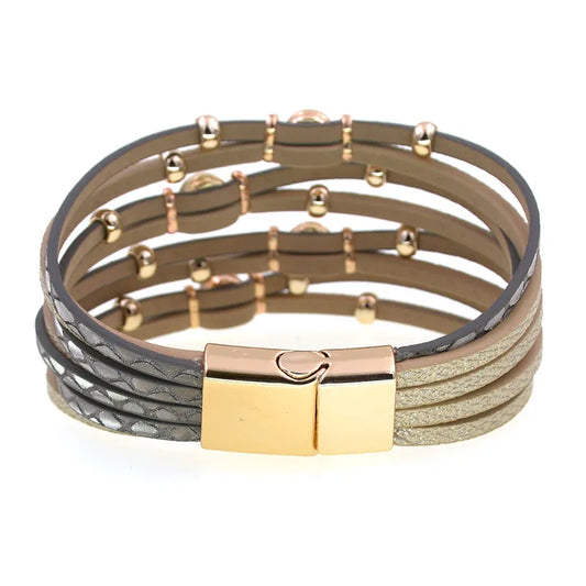 Pulseras de cuero de Bohemia