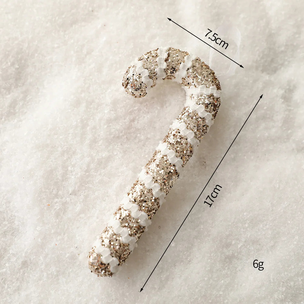 Decoración de árbol de Navidad de lentejuelas con purpurina