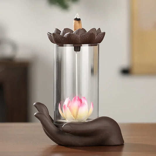 Quemador de incienso, cascada de humo