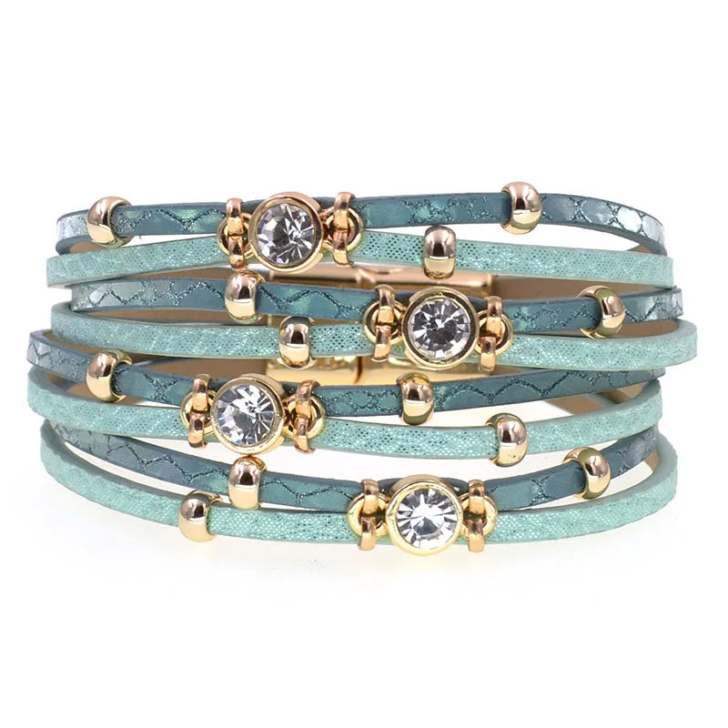 Pulseras de cuero de Bohemia