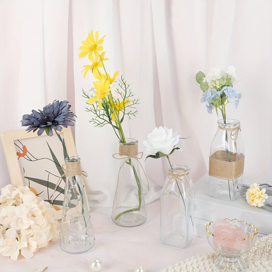 10 jarrones de vidrio Bud para centros de mesa
