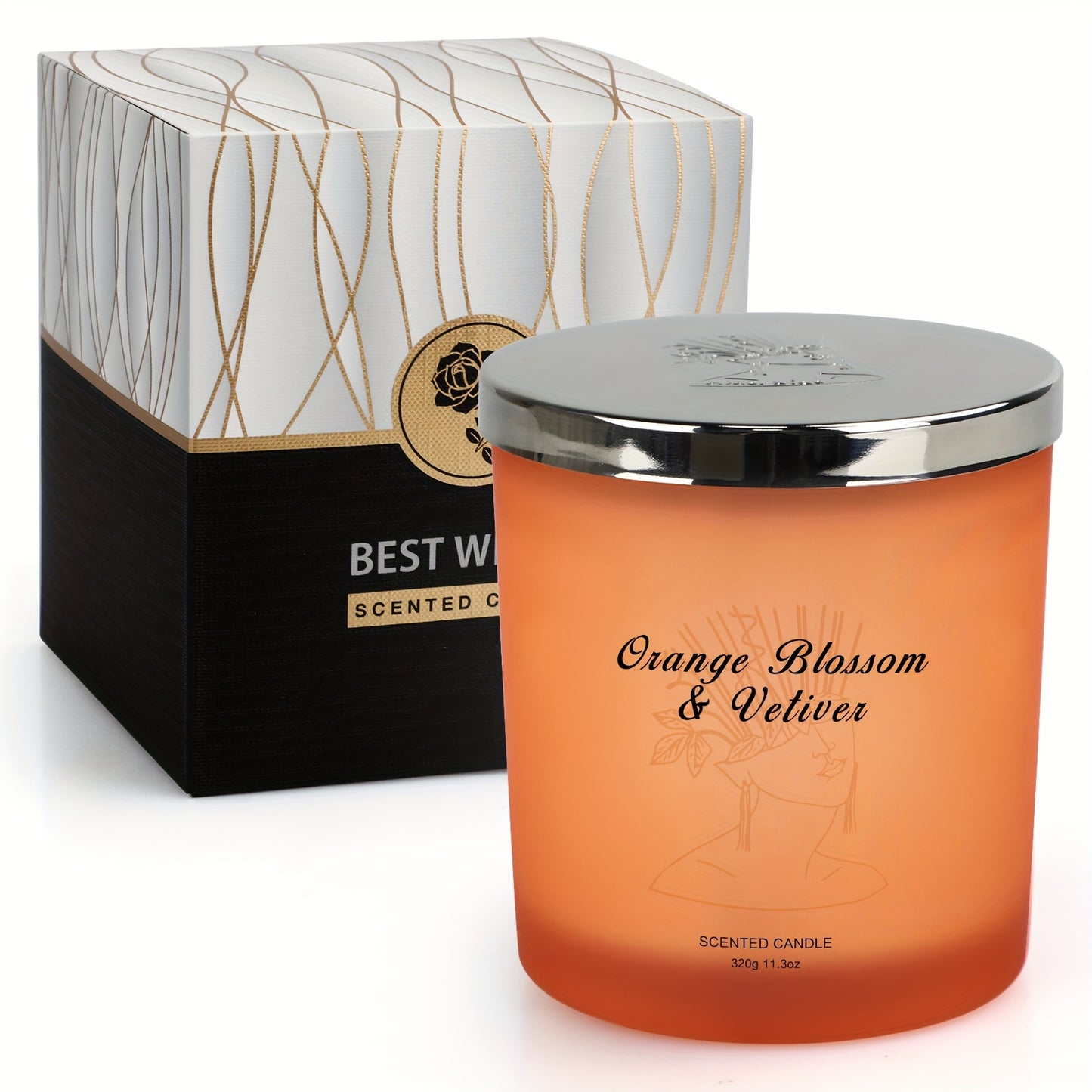 Large jar scented candle made with natural soy wax