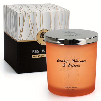 Large jar scented candle made with natural soy wax