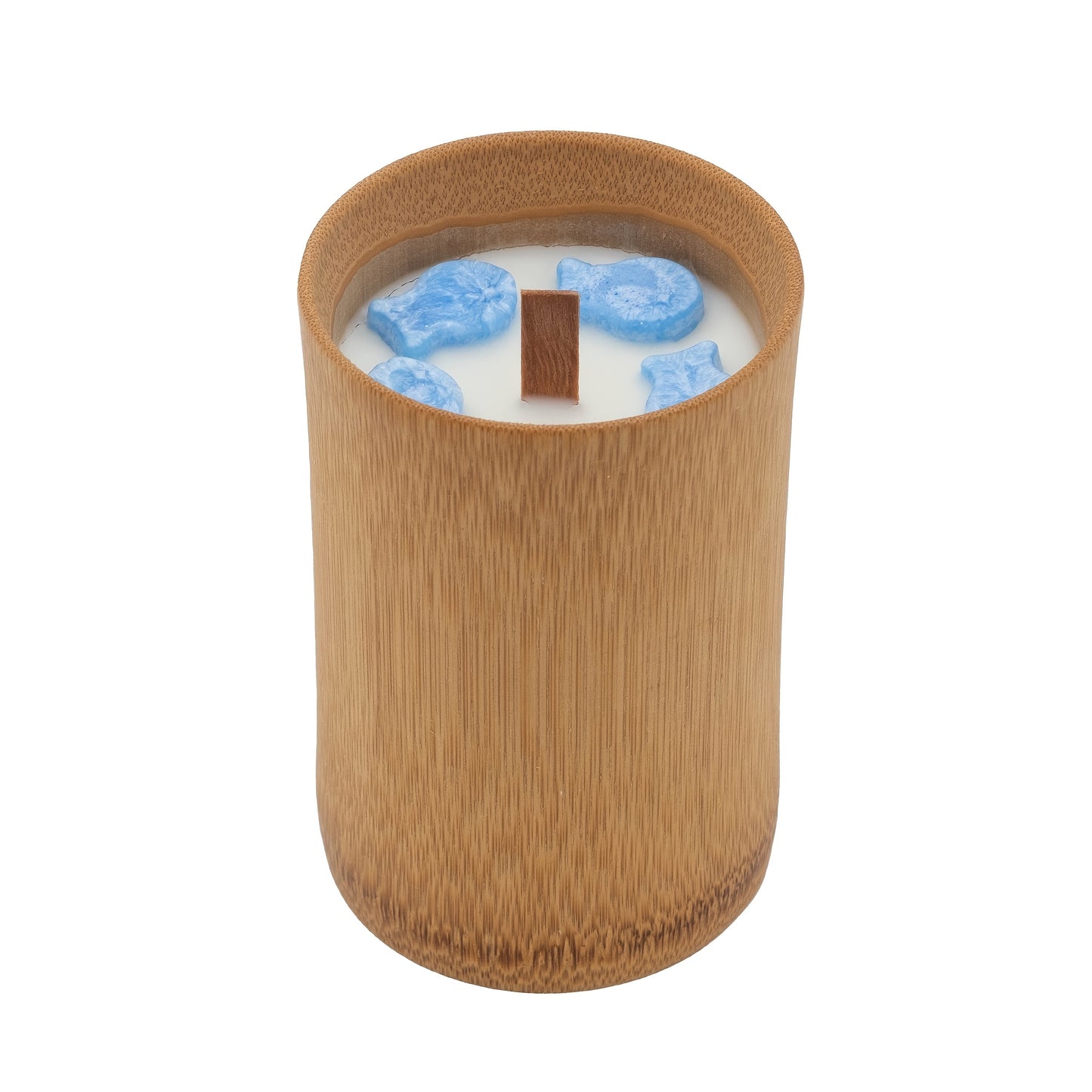 Velas perfumadas de tarro de bambú carbonizado grandes