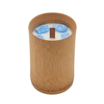Velas perfumadas de tarro de bambú carbonizado grandes