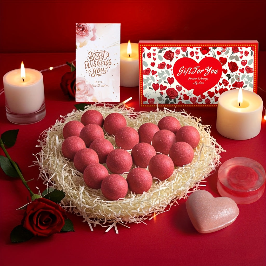 Bombas de baño con aroma a rosas