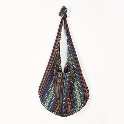 Bolso bandolera vintage de gran capacidad - Elegante de estilo bohemio con correa ajustable, múltiples bolsillos y construcción duradera