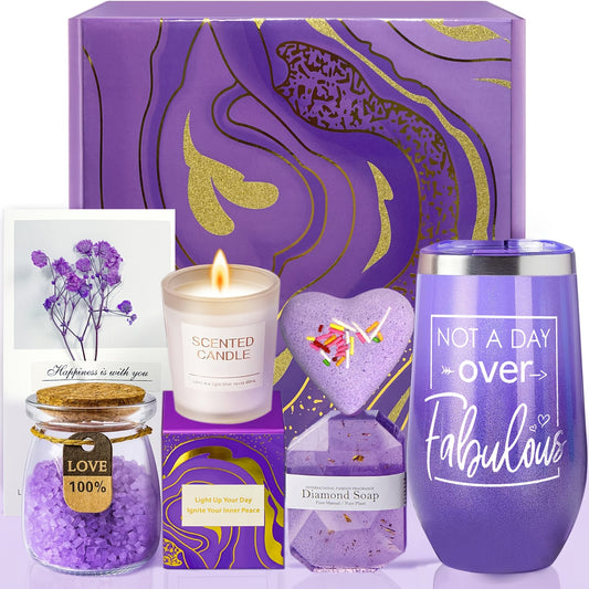 Caja De Regalo Para El Cuidado Del Baño - Incluye Taza, Bombas De Baño, Sales De Baño, Velas..!