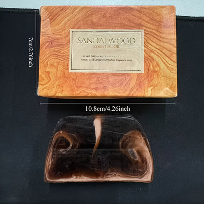 Jabón de aceite esencial de madera de agar y sándalo - Hecho a mano, lavado corporal y facial hidratante para todo tipo de piel, sin parabenos
