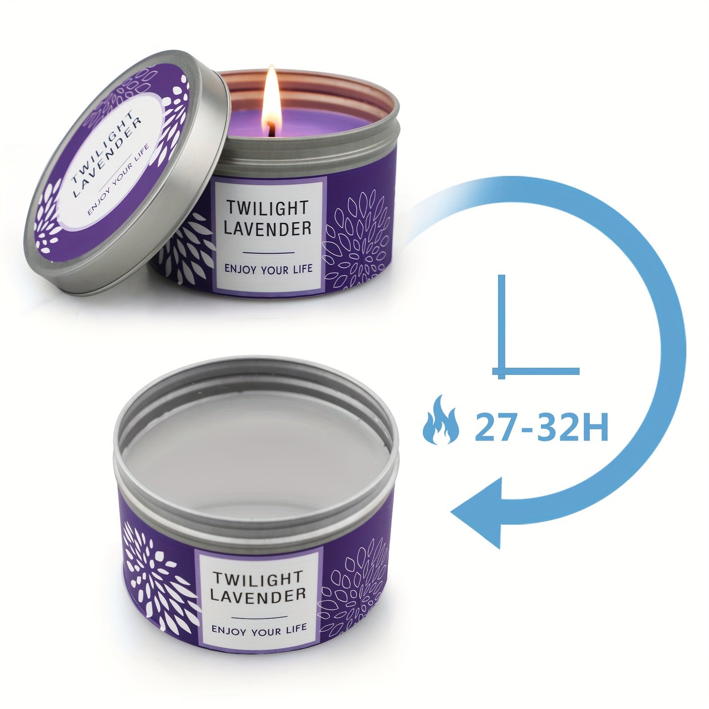 Paquete De 3 Velas Perfumadas De Soja De Larga Duración