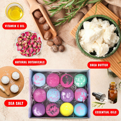 Paquete de 12 bombas de baño hecho a mano