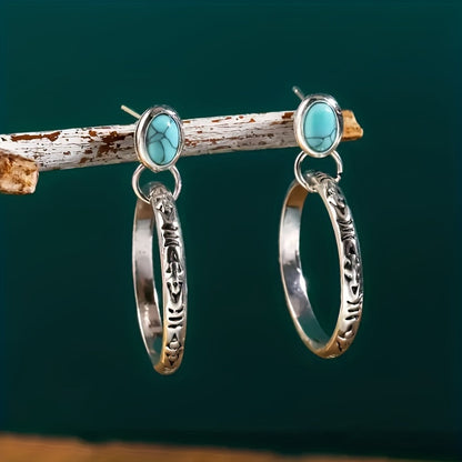 Pendientes de aro boho vintage