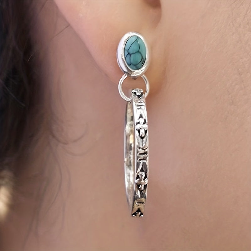 Pendientes de aro boho vintage