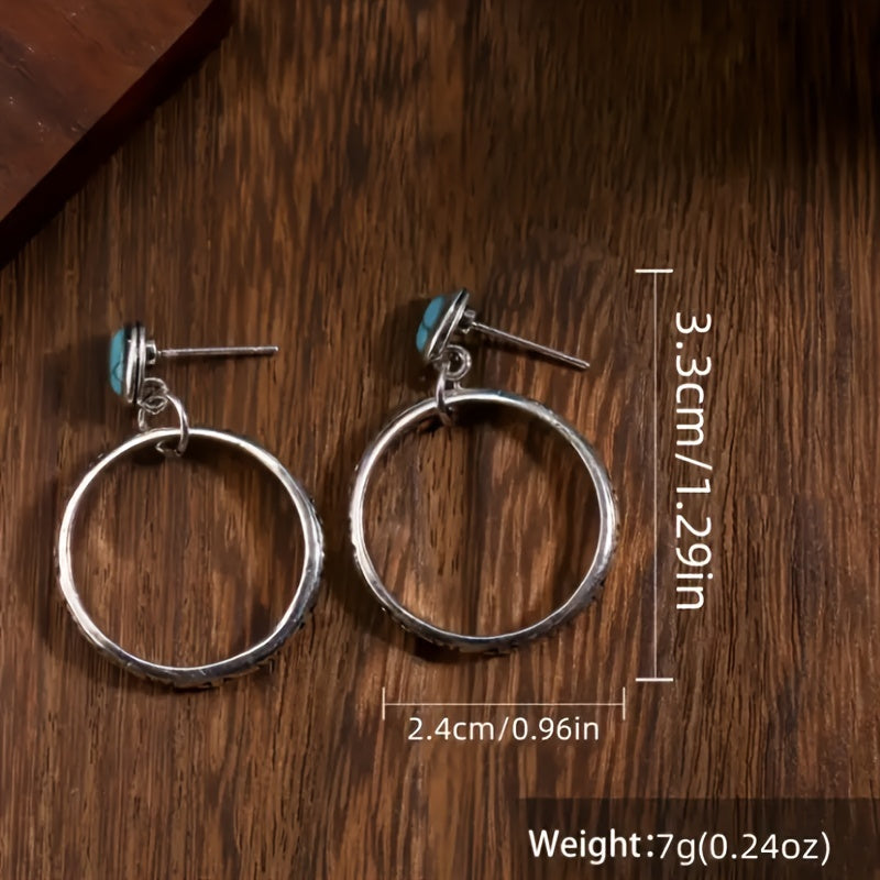 Pendientes de aro boho vintage