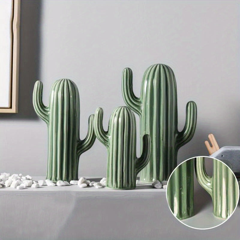 Cactus de cerámica de estilo nórdico