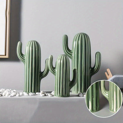 Cactus de cerámica de estilo nórdico