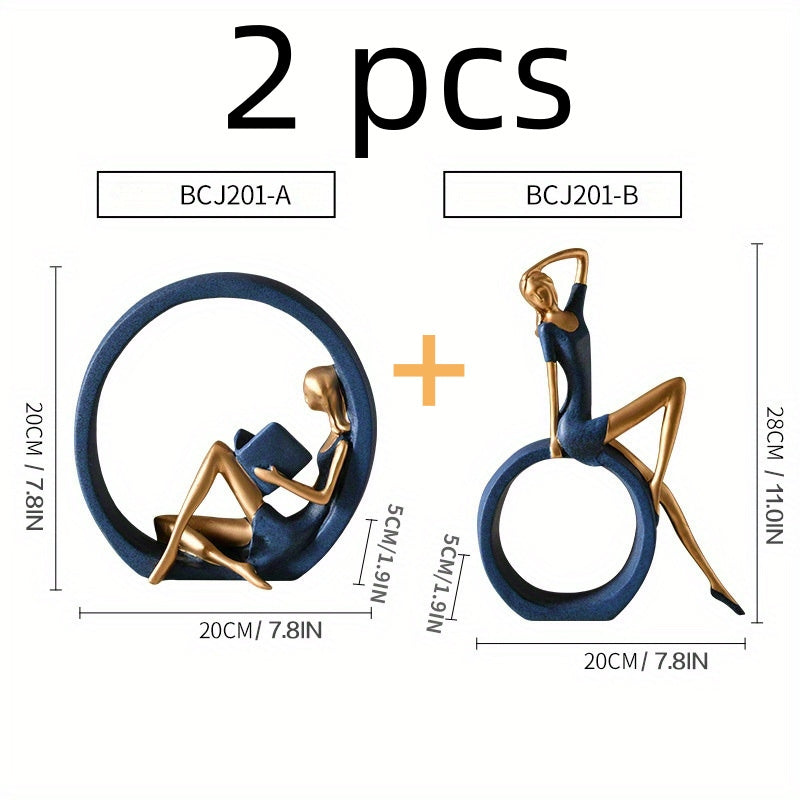 2 piezas de figuras artísticas, decoración del hogar