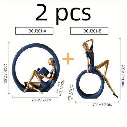 2 piezas de figuras artísticas, decoración del hogar