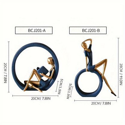 2 piezas de figuras artísticas, decoración del hogar