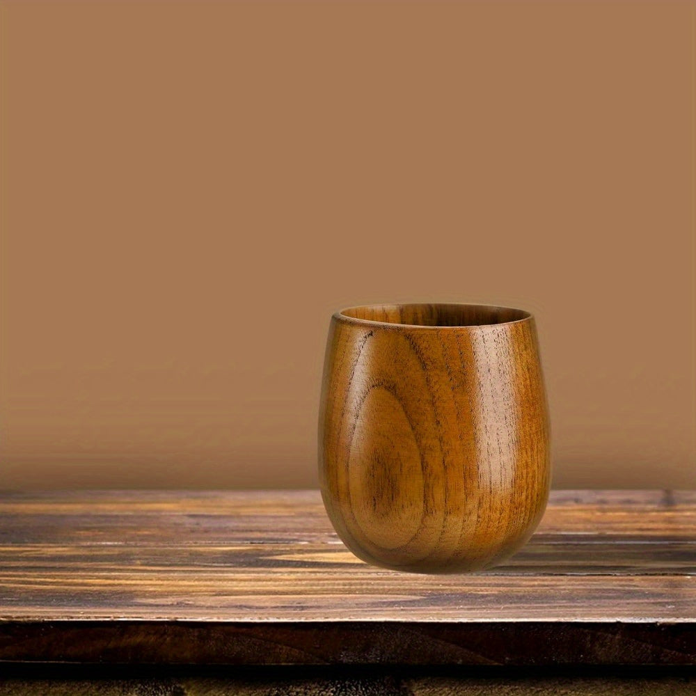 Juego de 6 tazas de madera natural hechas a mano