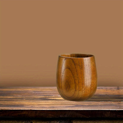Juego de 6 tazas de madera natural hechas a mano