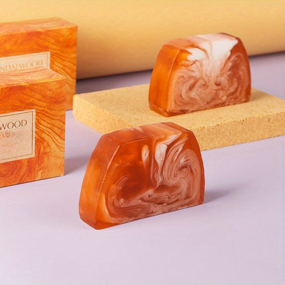 Jabón de aceite esencial de madera de agar y sándalo - Hecho a mano, lavado corporal y facial hidratante para todo tipo de piel, sin parabenos