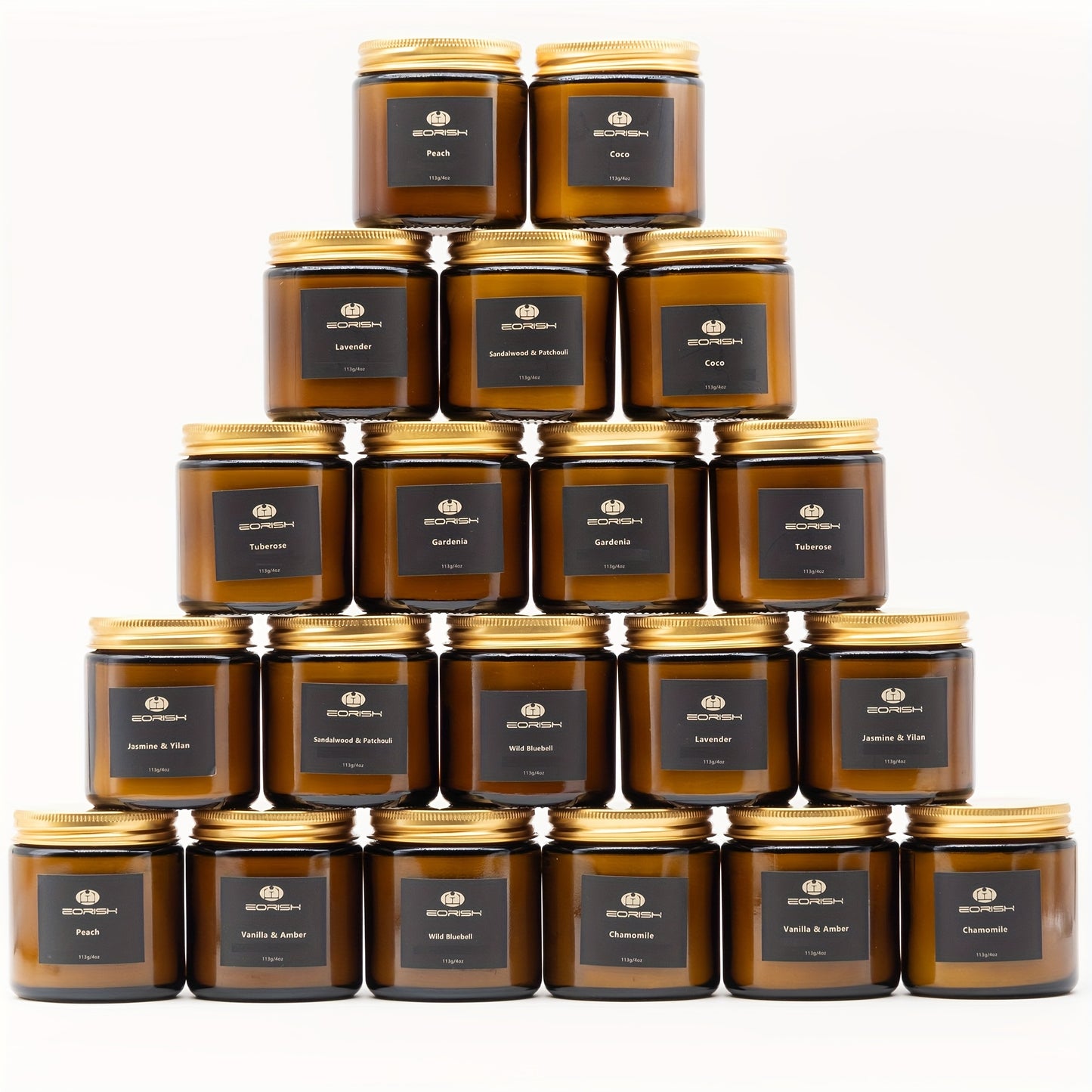 Juego de regalo de velas perfumadas de 20 piezas - Regalos de velas de soja de 80 oz