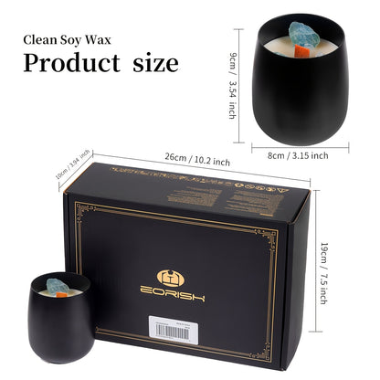 Juego de regalo de 13 piezas, juego de 6 velas perfumadas + 6 almohadillas