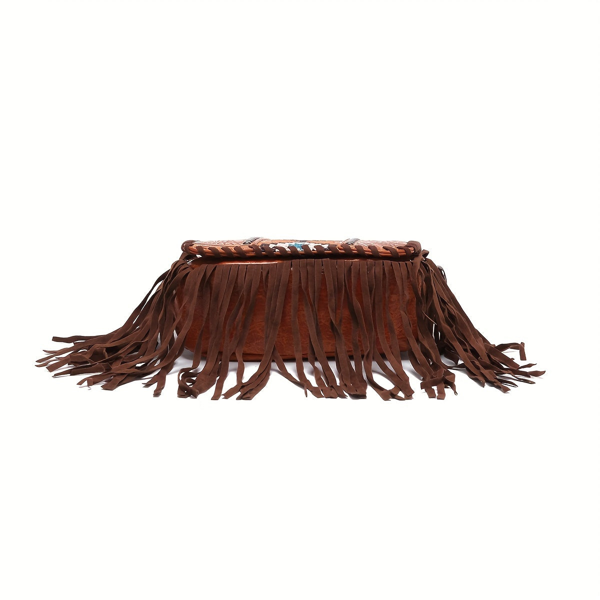 Bolso bandolera Boho Chic - Patrón étnico, detalles de remaches