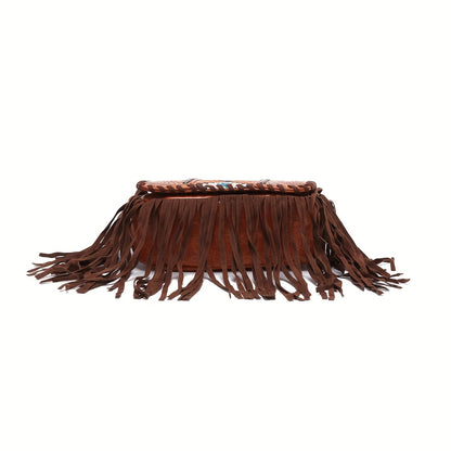 Bolso bandolera Boho Chic - Patrón étnico, detalles de remaches