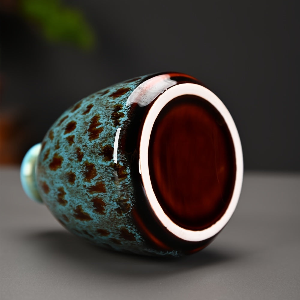 6 piezas/juego de jarrones de cerámica azul modernos