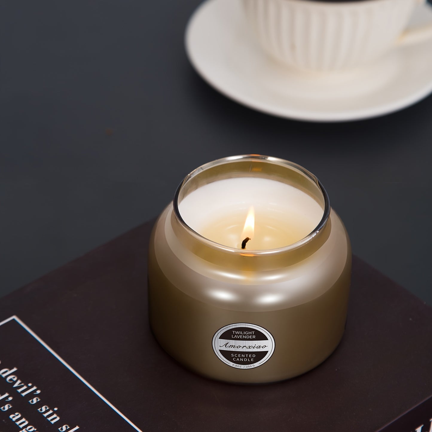 Paquete de 2 velas perfumadas de lavanda y azahar - Velas de larga duración