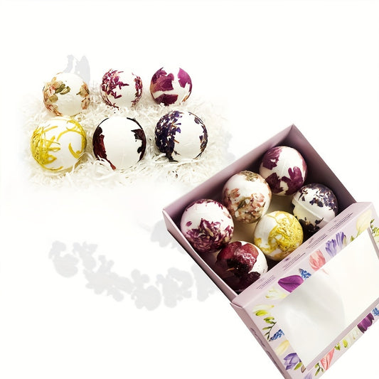 Bombas de baño perfumadas de rosas con pétalos reales